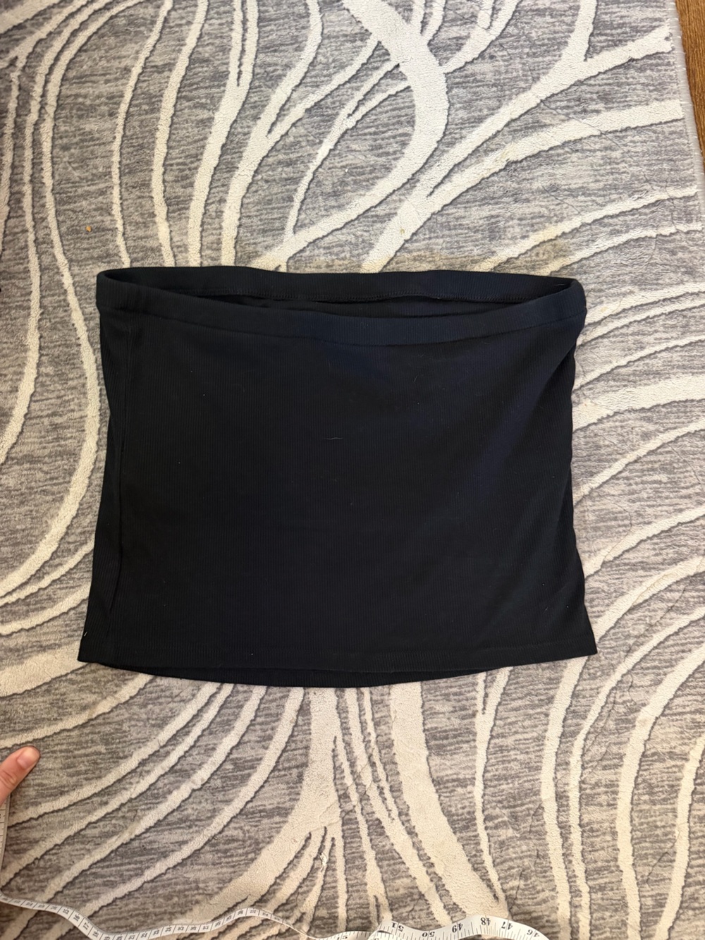 Black Ribbed Tube Top - Picture 5 of 6